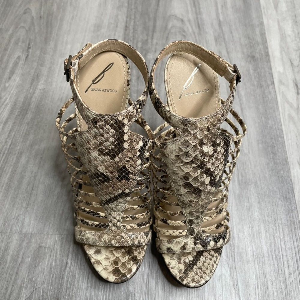 Brian Atwood Python Platform Sandals - image 7